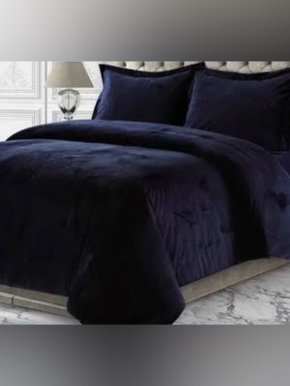 Charter club vintage velvet black King size duvet cover and one shame
